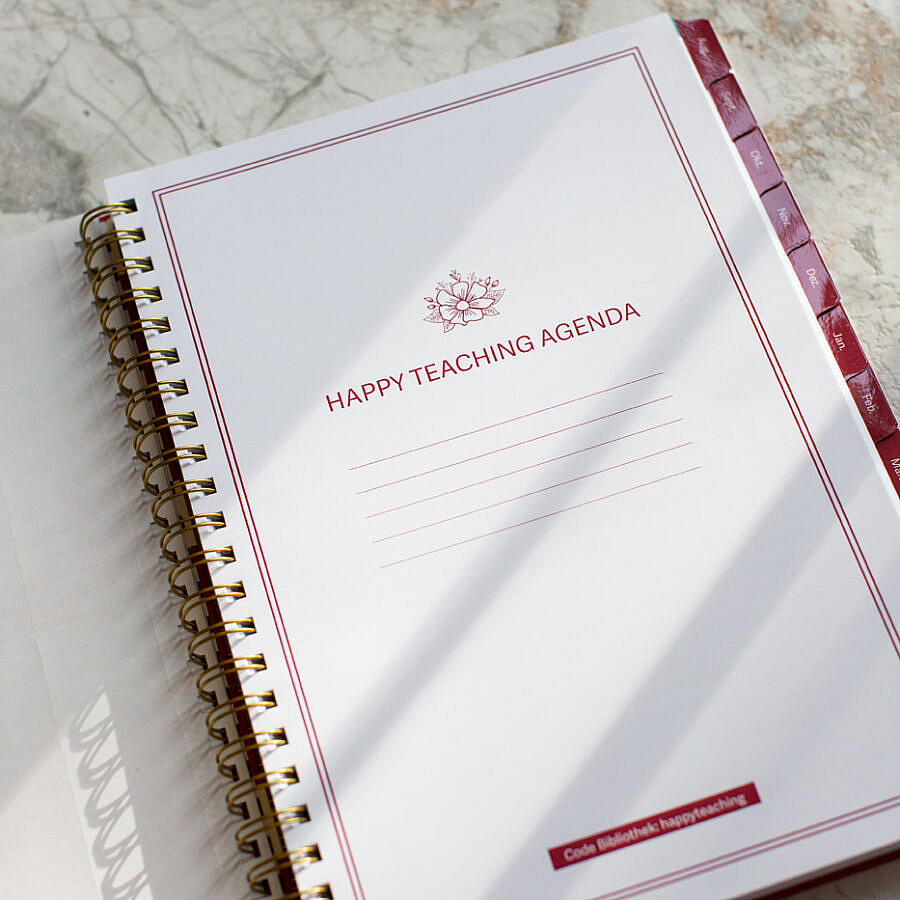 Happy Teaching-Agenda, Lehreragenda 22/23, Unterrichtsmaterial, Lehrermaterial, Lehrerplaner, Unterrichtsplaner, Lehrergeschenk, Agenda,