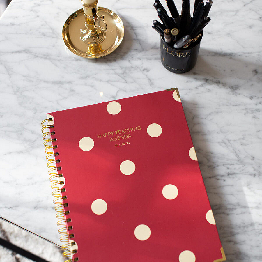 Happy Teaching-Agenda, Lehreragenda 22/23, Unterrichtsmaterial, Lehrermaterial, Lehrerplaner, Unterrichtsplaner, Lehrergeschenk, Agenda,