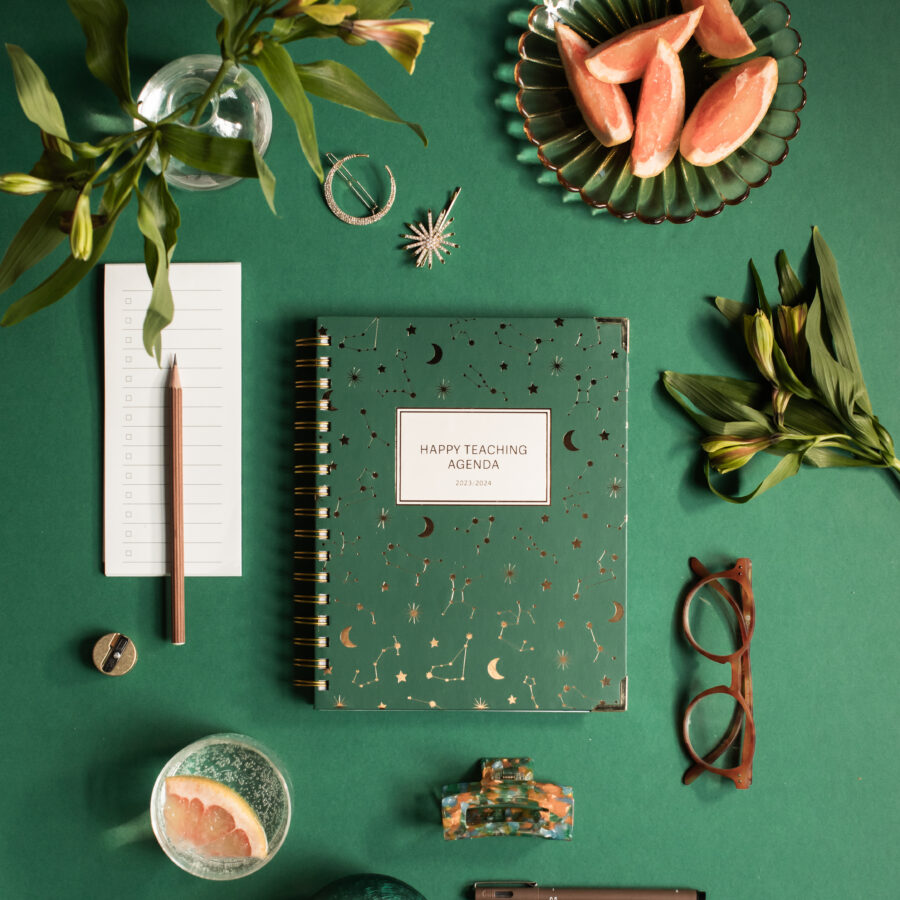 Happy Teaching-Agenda, Lehreragenda 23/24, Unterrichtsmaterial, Lehrermaterial, Lehrerplaner, Unterrichtsplaner, Lehrergeschenk, Agenda,