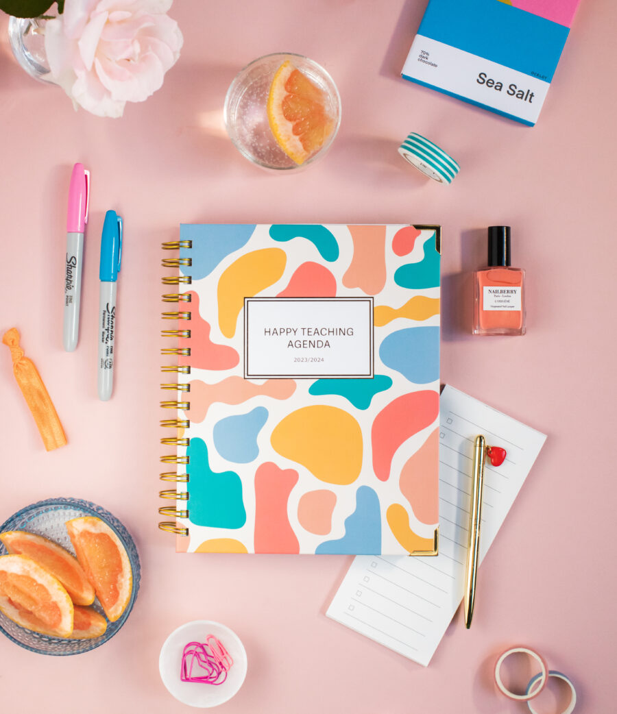 Happy Teaching-Agenda, Lehreragenda 23/24, Unterrichtsmaterial, Lehrermaterial, Lehrerplaner, Unterrichtsplaner, Lehrergeschenk, Agenda,